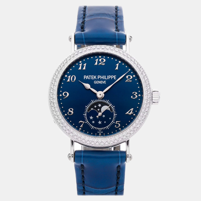 Patek Philippe Complications, Moon Phases 7121/200G-001 Manual Winding Blue Dial Women's Watch 1198895 (blue, arb24829)