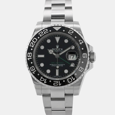 Rolex GMT-Master II Ref. 1209171: Black Dial Automatic Stainless Steel Men's Watch (black, arb24842)