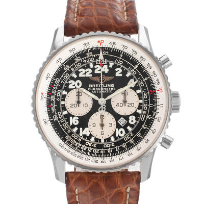 Pre-owned Breitling Navitimer Chronograph GMT Automatic Chronometer - A87S94 A22322 (black, arb24868)