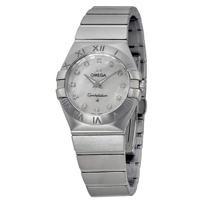 Pre-owned Omega Constellation Mother of Pearl Dial Watch with Diamond Markers, артикул: 123.10.27.60.55.001 (arb24879)