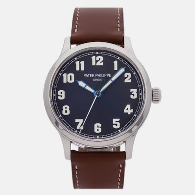 Patek Philippe Calatrava Pilot's Edition 5522A-001 Article: 1206532 Automatic Movement Stainless Steel Blue Dial Men's Watch 42mm (blue, arb24896)