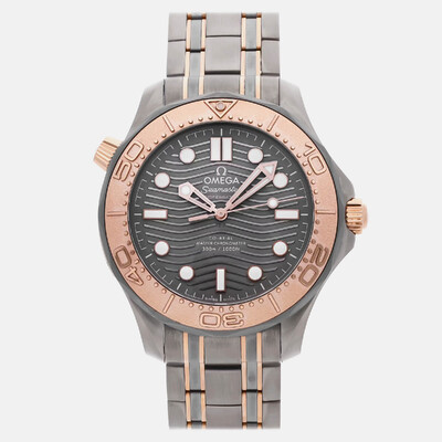 Omega Seamaster 210604220: Limited Edition Diver 300M Automatic Gray Dial with Rose Gold and Titanium Case - Men's Wristwatch, 42mm 1206538 (arb24897)