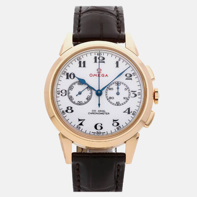 Omega Olympic Games 522.53.39.50.04.001 Manual Winding White Dial 18k Rose Gold Men's Watch 1206531 (white, arb24898)