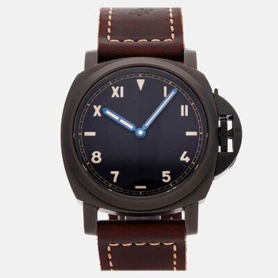 Pre-Owned Panerai Luminor PAM779 Manual Winding Black Titanium Men's Watch 44mm 1208239 (black, arb24913)