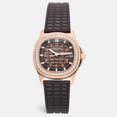 Patek Philippe Aquanaut in Rose Gold with Diamonds - Reference 5268/R-001 1209087 (brown, arb24927)