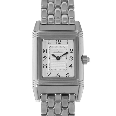 Pre-owned Jaeger-LeCoultre Reverso Hand-Wind Silver Dial Ladies Watch Model 266.8.44 (blue, arb24952)
