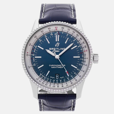 Pre-Owned Breitling Navitimer Men's Watch Automatic 38mm Ref. 1212674 1210092 (blue, arb24982)