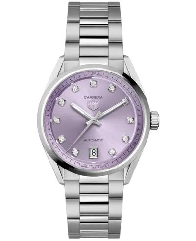 Watch WBN2319.BA0001 Tag Heuer Carrera Date Women's Automatic Diamond Purple Dial Stainless Steel (violet, arb25035)