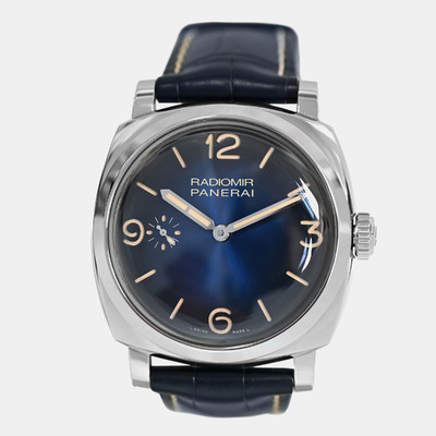 Panerai Radiomir PAM00932 Manual Winding Stainless Steel Men's Watch 47 mm 1207759 (blue, arb25338)