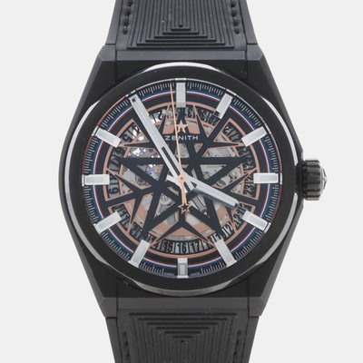 Men's Automatic Skeleton Dial Ceramic Watch 41mm - Article: 49.9000.670 Zenith 1218964 (black, arb25373)