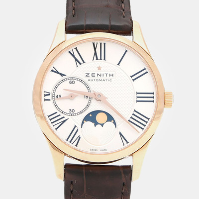Zenith Elite 18.2310.692 Automatic Rose Gold Stainless Steel Women's Wristwatch 1218957 (white, arb25379)
