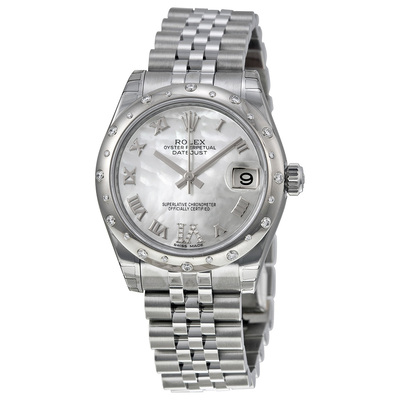 Pre Owned Rolex Datejust 31mm Mother Pearl Dial Stainless Steel Ladies Watch Ref No: 178344MRDJ (arb25426)