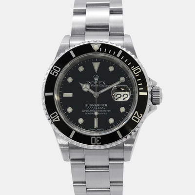 Rolex Submariner 16610 Reference 1215752 Men's Automatic Stainless Steel Watch (black, arb25476)