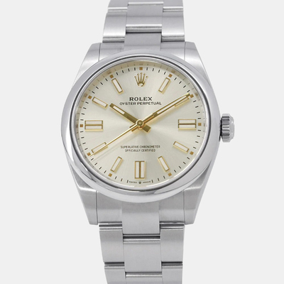 Rolex Oyster Perpetual 134300, Silver Stainless Steel Automatic Men's Watch 1215756 (arb25480)