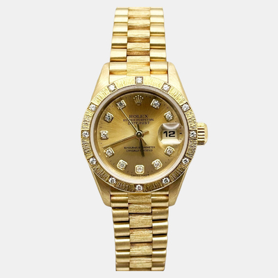 Rolex President Datejust 69288, 18k Yellow Gold with Champagne Dial and Diamonds 1220583 (yellow, arb25550)