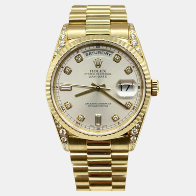 Rolex Day Date 18338 Automatic Diamond Accent Men's Wristwatch 1220558 (yellow, arb25579)