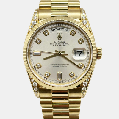 Rolex DD 18338 Automatic Diamond Men's Wristwatch Yellow Gold 1220557 (yellow, arb25591)