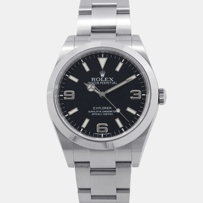 Rolex Explorer 214270 - Black Dial Stainless Steel Men's Automatic Watch 1219968 (black, arb25621)