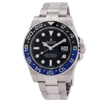 Pre-owned Rolex GMT-Master II 116710BLNR Mens Automatic Chronometer Black Dial (black, arb25647)