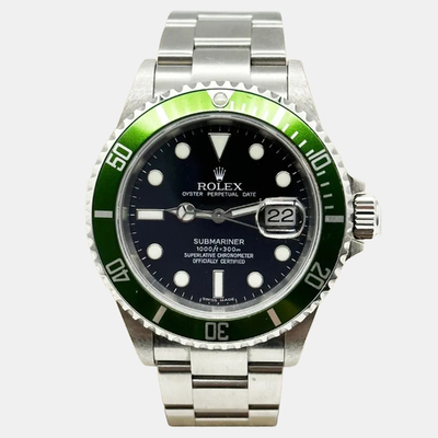 Rolex Submariner 16610V Automatic Mens Black Dial Stainless Steel Chronometer Movement 40mm 1221977 (black, arb25673)