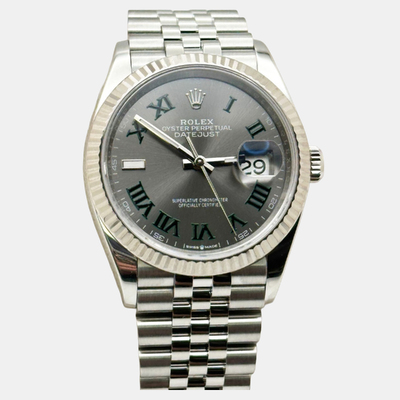Rolex Datejust 126234 Automatic Slate Stainless Steel Women's Wristwatch Ref 1221992 (arb25687)