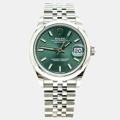 Rolex Datejust 278240, Green Stainless Steel Women's Automatic Wristwatch 1221961 (green, arb25695)