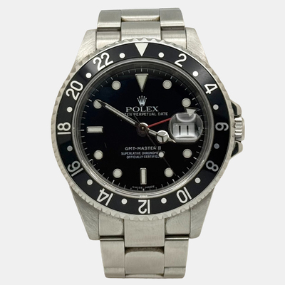 Rolex GMT-Master II 16710 Stainless Steel Black Dial Automatic Watch 1221916 (black, arb25701)