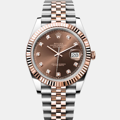 Rolex Datejust 126331-0004 - Automatic Chocolate Dial with Diamond Hour Markers, Rose Gold and Stainless Steel Case 1220914 (brown, arb25731)