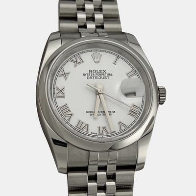 Rolex Datejust 116200 Automatic White Dial Stainless Steel Men's Watch Ref. 1221256 (white, arb25826)