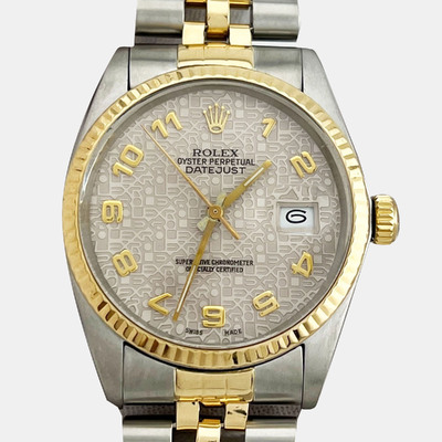 Rolex Datejust 16013 Automatic Jubilee Arabic Dial, Yellow Gold and Stainless Steel Case Ref. 1221268 (yellow, arb25839)