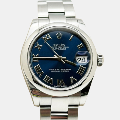 Rolex Datejust 178240 Pre-Owned Men's Stainless Steel Automatic Watch 1221279 (blue, arb25849)