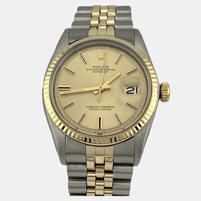 Rolex Datejust 1220534 - Champagne Dial, Yellow Gold Stainless Steel (arb25870)