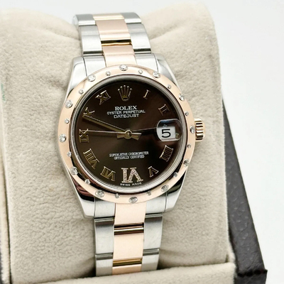 Rolex Datejust 178341 - Automatic Rose Gold Dial with Diamond Accents 1220540 (brown, arb25873)