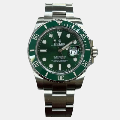 Rolex Submariner Hulk Automatic Green Dial Stainless Steel Men's Watch 116610V 1221944 (green, arb25964)