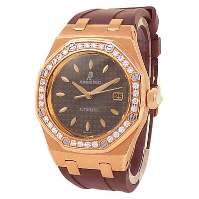Audemars Piguet Royal Oak Lady Diamond Brown Dial Watch, Model 77321OR.ZZ.D080CA.01 (brown, arb26003)