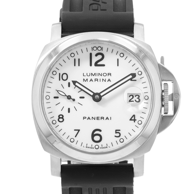 PAM00049 Pre-Owned Panerai Luminor Marina Automatic Chronometer White Dial Mens Watch (black, arb26029)