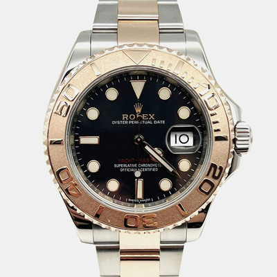 Rolex Yacht-Master Reference 126213 Automatic Stainless Steel Black Dial Men's Watch 1222448 (black, arb26103)