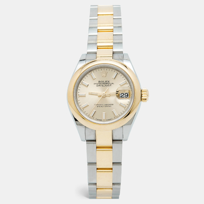 Rolex Datejust M279163-0002 Champagne Dial 18K Yellow Gold Oystersteel Women's Wristwatch 1224213 (arb26135)