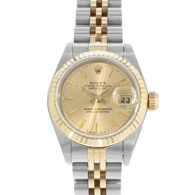 Pre-owned Rolex Datejust 26 Champagne Dial Ladies Watch Ref. 69173 CSJ (beige, arb26167)