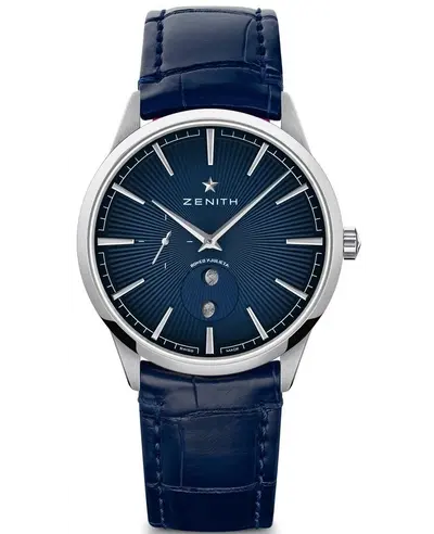 New Authentic Zenith Elite Lady Moonphase Romeo Y Julieta Limited Edition Blue Dial Blue Leather Strap Women's Watch 03.3101.692/02.C922 (blue, arb9270)