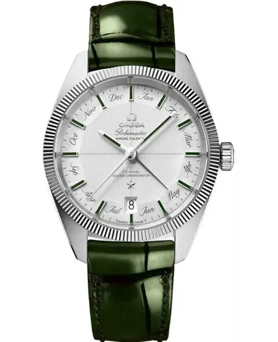 New Omega Constellation Green Leather Band Men's Watch Model 130.93.41.22.99.002 (arb9368)