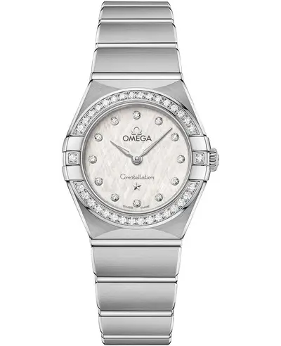 Omega Constellation Manhattan Quartz 25mm Silver Dial Diamond Stainless Steel Women's Watch Model:131.15.25.60.52.001 (arb9399)