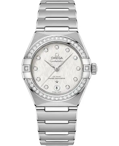 Omega Constellation Manhattan Chronometer 29mm Silver Dial Diamond Stainless Steel Women's Watch Model 131.15.29.20.52.001 (arb9406)