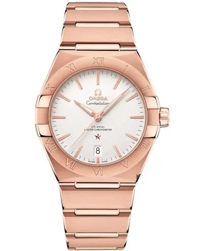 Omega Constellation Co-Axial Master Chronometer Silver Dial Sedna Gold Men's Watch Model: 131.50.39.20.02.001 (arb9508)
