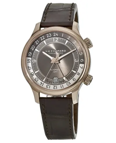 Chopard L.U.C GMT One Automatic Brown Dial Leather Strap Men's Watch Model 161943-5001 (brown, arb9591)
