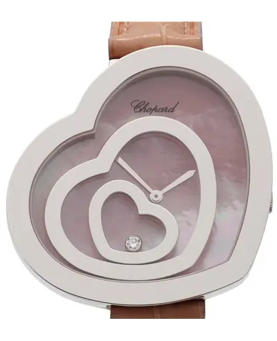 Chopard Happy Spirit Floating Hearts Pink Mother of Pearl Diamond Dial Women's Watch Model 209056/1001 209056-1001 (pink, arb9655)