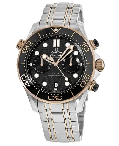 Omega Seamaster Diver 300M Model 210.20.44.51.01.001, Sedna Gold Case & Steel Band (black, arb9674)