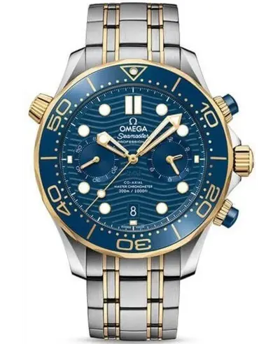 Omega Seamaster Diver 300M Chronograph Watch Model 210.20.44.51.03.001 (blue, arb9675)