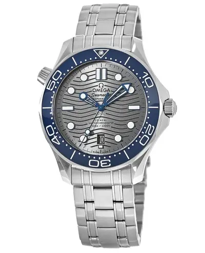 Omega Seamaster Diver 300M Model 210.30.42.20.06.001, Grey Dial Steel Bracelet Men's Watch (arb9689)