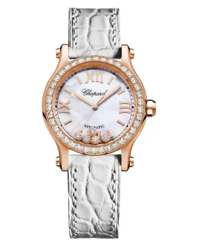 Chopard Happy Sport Mother of Pearl Diamond Watch 274893-5010 (arb9967)